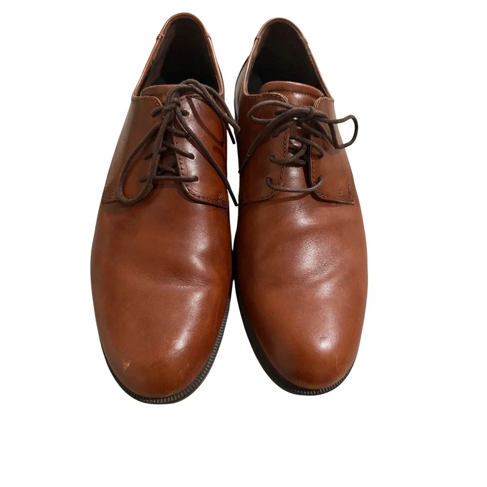 ECCO‎ Leather Oxford Shoes Mens Brown Good Lace Up Derby Dress Shoes Size us 13